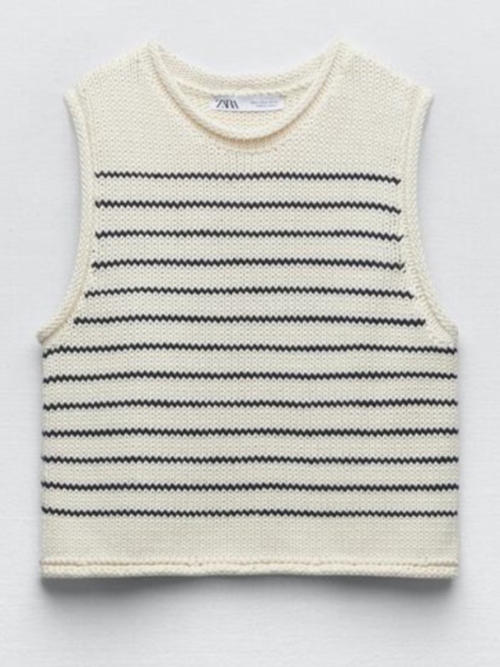 Zara Knit Striped Sweater Vest